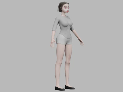 Young classic girl V26819 3D Model