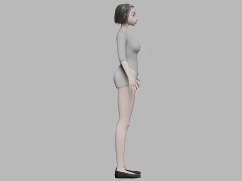 Young classic girl V26819 3D Model