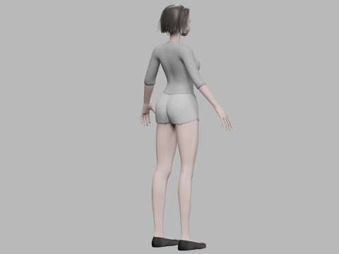 Young classic girl V26819 3D Model