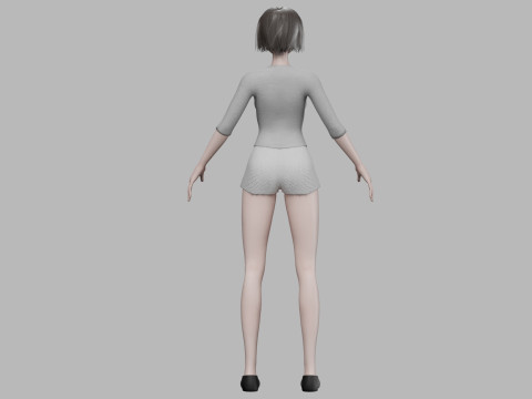 Young classic girl V26819 3D Model