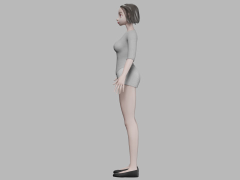 Young classic girl V26819 3D Model