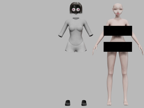 Young classic girl V26819 3D Model
