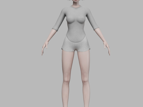 Young classic girl V26819 3D Model