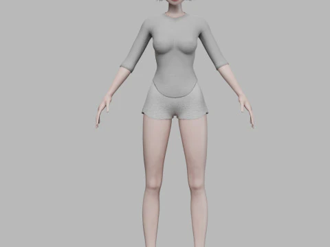 Young classic girl V26819 3D Model