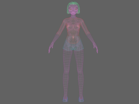 Young classic girl V26819 3D Model