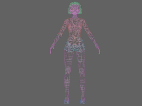 Young classic girl V26819 3D Model