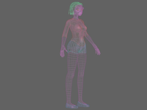 Young classic girl V26819 3D Model