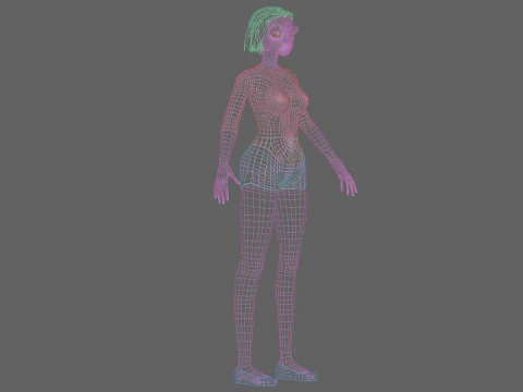 Young classic girl V26819 3D Model