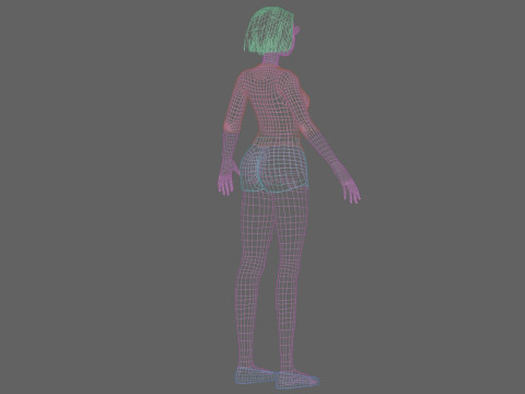 Young classic girl V26819 3D Model