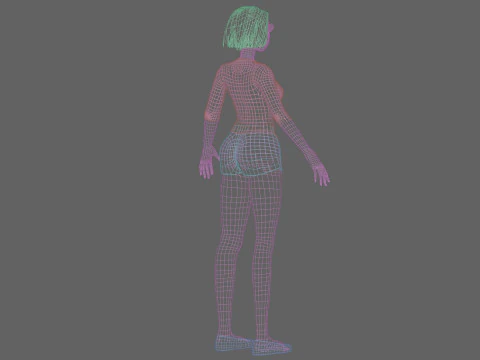 Young classic girl V26819 3D Model