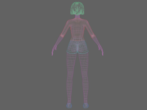Young classic girl V26819 3D Model