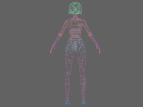 Young classic girl V26819 3D Model