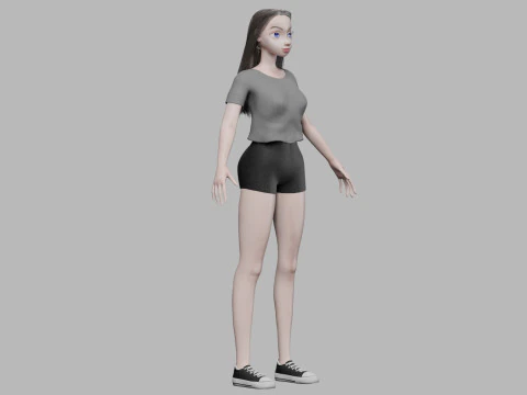 Young cute girl V29988 3D Model