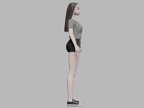 Young cute girl V29988 3D 模型