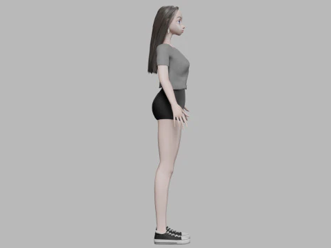 Young cute girl V29988 3D Model
