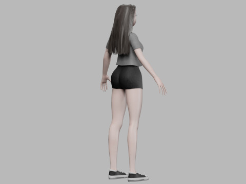 Young cute girl V29988 3D 模型