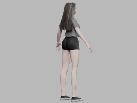 Young cute girl V29988 3D Model