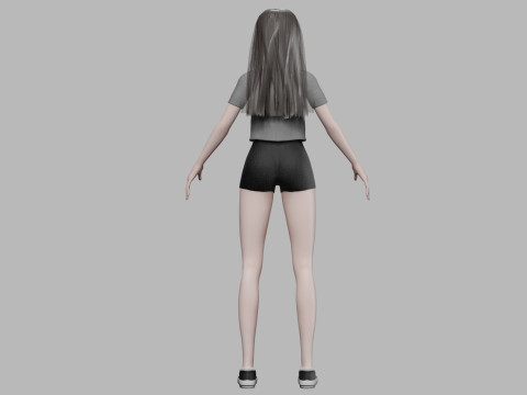 Young cute girl V29988 3D 模型