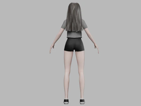Young cute girl V29988 3D Model
