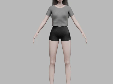 Young cute girl V29988 3D Model