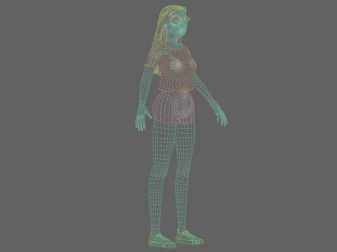 Young cute girl V29988 3D Model