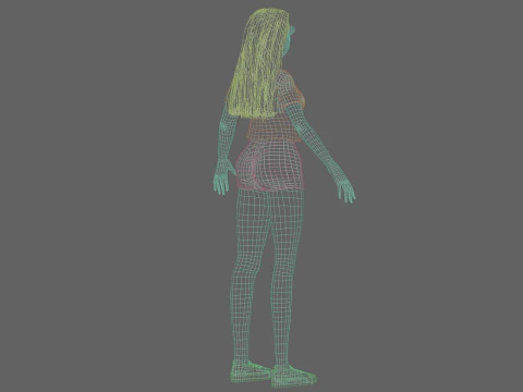 Young cute girl V29988 3D Model