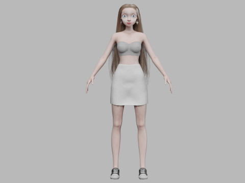 Young lovely girl V32584 3D Model