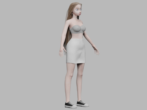 Young lovely girl V32584 3D Model