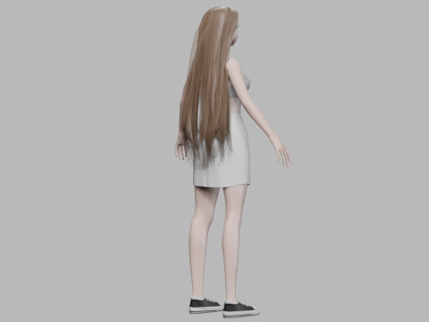 Young lovely girl V32584 3D Model