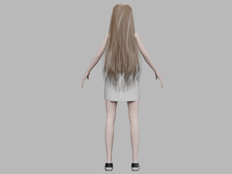Young lovely girl V32584 3D Model
