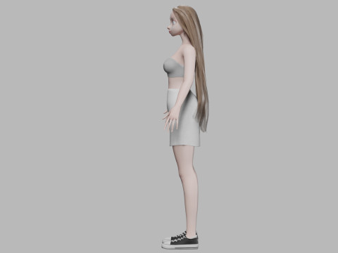 Young lovely girl V32584 3D Model