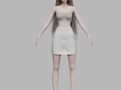 Young lovely girl V32584 3D Model