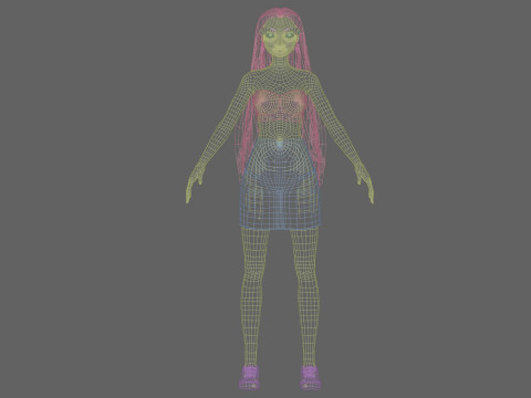 Young lovely girl V32584 3D Model