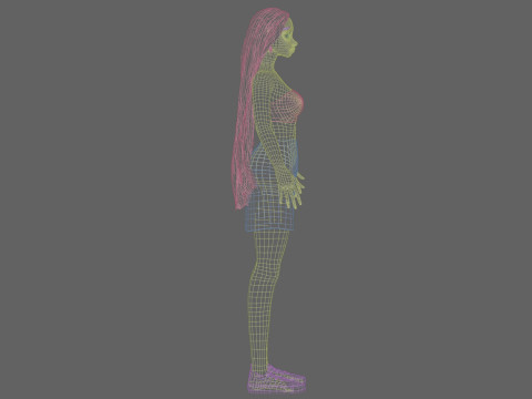 Young lovely girl V32584 3D Model