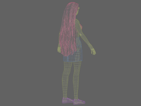 Young lovely girl V32584 3D Model
