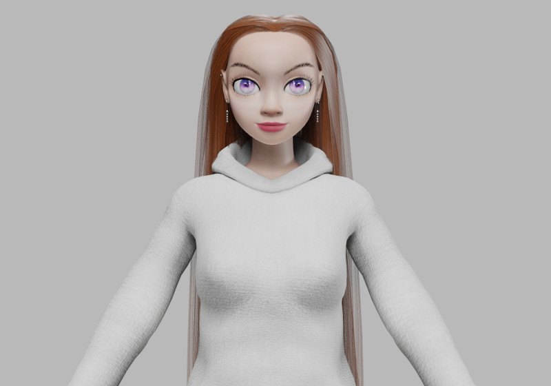 Young pretty girl V29670 Model 3D .c4d .max .obj .3ds .fbx .stl .blend 