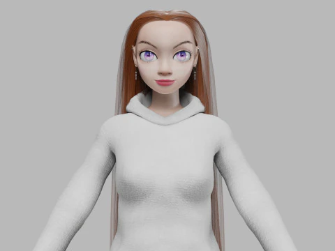 Young pretty girl V29670 3D Model
