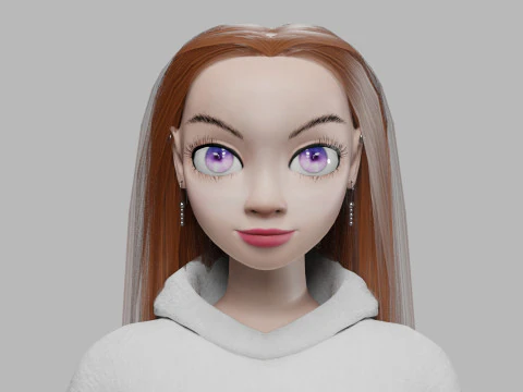 Young pretty girl V29670 3D Model