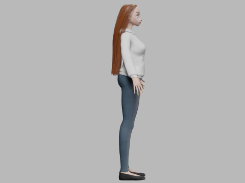 Young pretty girl V29670 3D Model