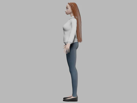 Young pretty girl V29670 3D Model