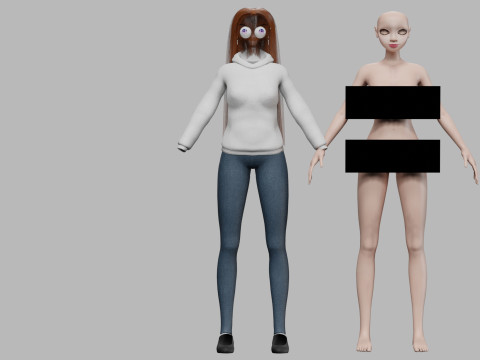 Young pretty girl V29670 Model 3D