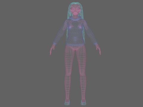 Young pretty girl V29670 Model 3D