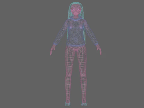 Young pretty girl V29670 3D Model