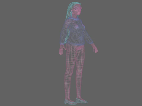 Young pretty girl V29670 3D Model