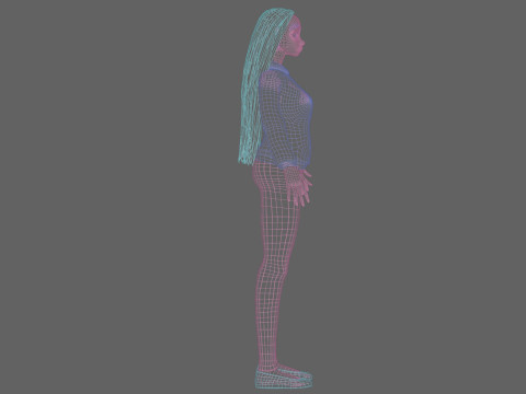 Young pretty girl V29670 Model 3D