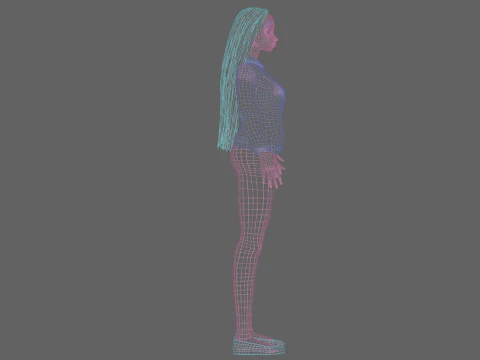 Young pretty girl V29670 3D Model