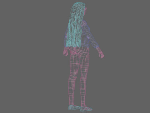 Young pretty girl V29670 Model 3D
