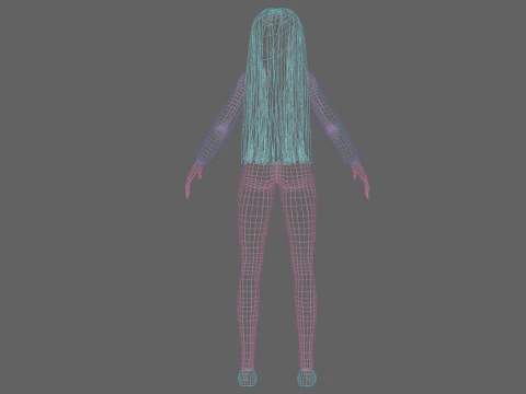 Young pretty girl V29670 3D Model