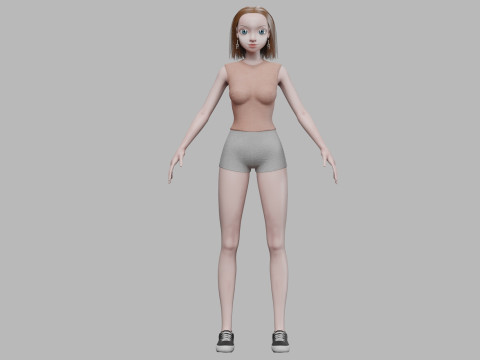Young standard girl V29570 3D Model