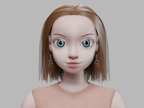 Young standard girl V29570 3D Model